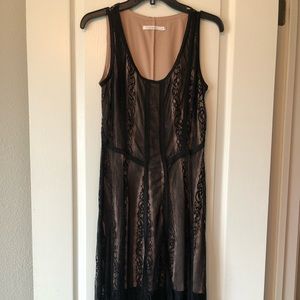 ALI & JAY Black Lace Asymmetrical Dress with Tan Lining